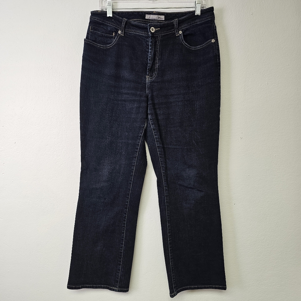 Chico's Platinum Jeans Highrise Straightleg Sz 8 Short Western Country